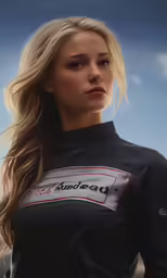 this is a woman in a racing uniform