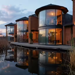 an image of a house on the water