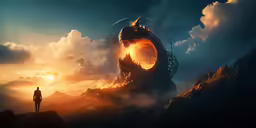the concept art for godzilla has been drawn