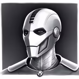 the new star wars clone trooper is shown in black and white