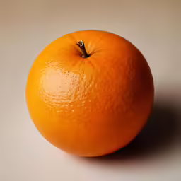 an orange on a table with no one around it