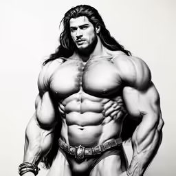 a man with big muscles is shown posing for the camera