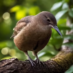 the small bird has been perched on the branch of the tree