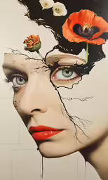 an image of a woman with flowers in her hair