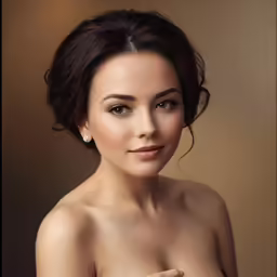 the naked woman is wearing a tiara