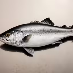 an artistic image of a fish on the ground