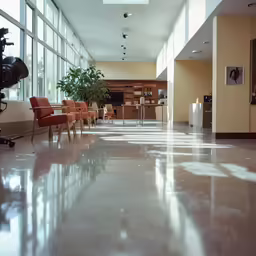 an empty room with an enormous view looking outside