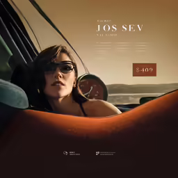 the woman in the car is wearing sunglasses
