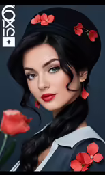 a girl posing for an image wearing a hat