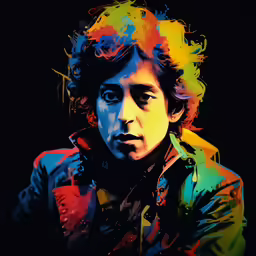 a man is wearing a brightly colored jacket