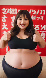 the pregnant woman shows off her incredible breasts