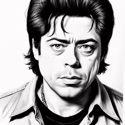 a black and white photo of an actor in a shirt
