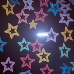 the bright star are very colorful with colors