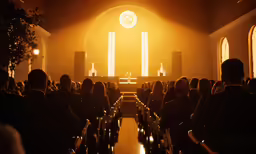 an image of a church during the night