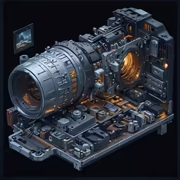 a very complicated model with a big lens
