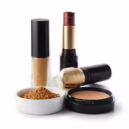 different cosmetic and eye makeup products