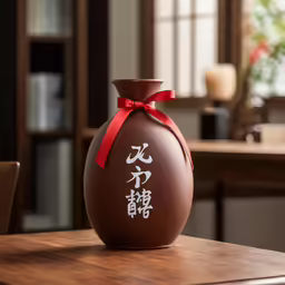 the oriental vase has been painted with characters