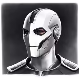 the back of the mask, with another part behind him
