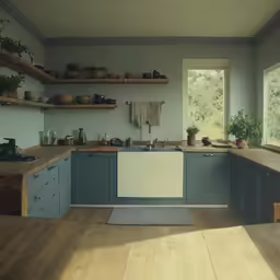 the kitchen is clean and ready for us to use