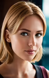 the face and shoulders of an attractive young woman