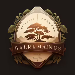 the emblem for bar - remains is shown above a tree