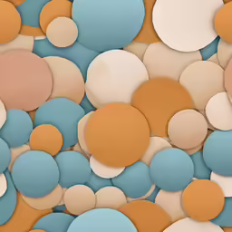 a picture of many circular colorful objects together