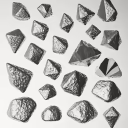 various shapes and sizes of black and white paper