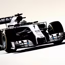 an image of a racing car in black and white