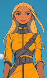 an anime character in a yellow dress