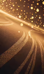 a blurry image of cars driving down the road