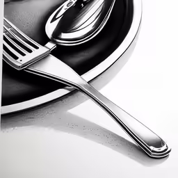 a fork and knife resting on a plate