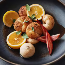 the plate of fried fruit and vegetables is ready to be eaten
