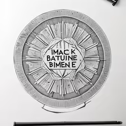 a picture of an advertisement in the shape of a clock