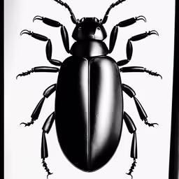 a bug is shown with some black marks
