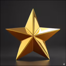 golden christmas star origami sitting against a black background