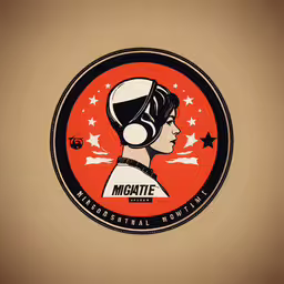 an image of the logo of nightie mountain,an emblem is in the center of this photo