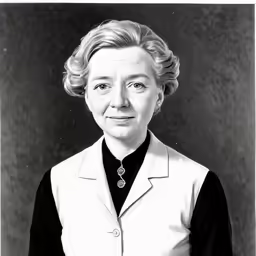 an old photo of a woman in business attire