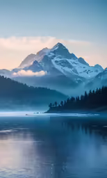 there is a mountain that is above water