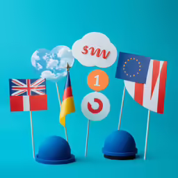 many flags with tags and the word summer on top of them