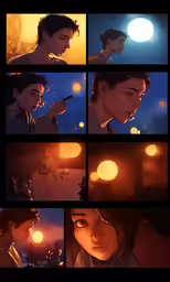 a group of shots are showing different faces
