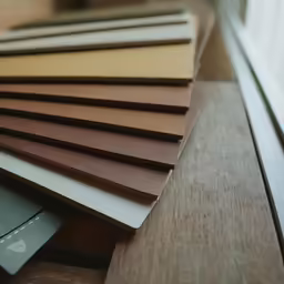 many different color samples of flooring for sale