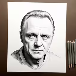 a drawing of john mca, by his personal pencil