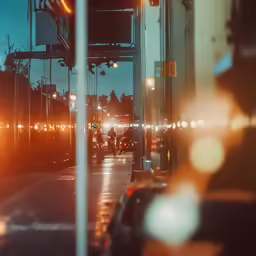 the night sky and cars are shown through an open window