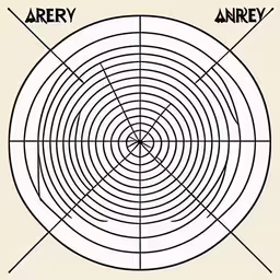 a drawing of an arrangement of lines and points,an image with lines to the center and the words avery, and an arrow above it,a black and white graphic that says area y and n,a poster with an arrow, arrows and text on it,there is a circular shaped with many lines and some words that are on it