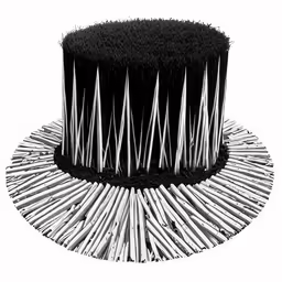 an elaborately designed cake is shown with lots of long needles on top