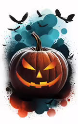 a pumpkin with a creepy face on it