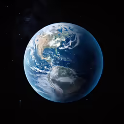 the earth with an extreme closeup view of the oceans