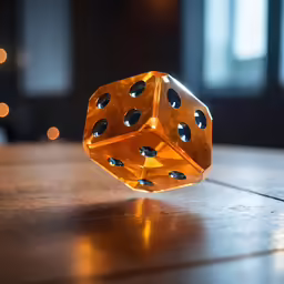 a dice that is on top of a table