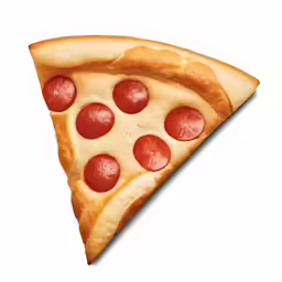 a piece of pizza that is shaped like a slice of pizza