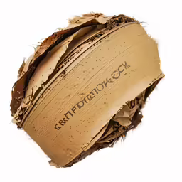 a brown paper with the word work on it